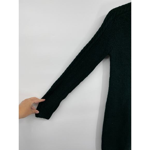 Max Studio Womens Dark Green Knit Long Sleeve Pullover Sweater Dress NEW Small - Picture 5 of 10